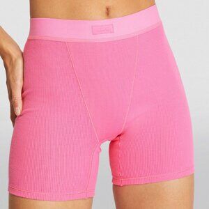 LAST CHANCE❗NWT SKIMS Pink Cotton Rib Boxer Small